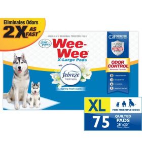 Four Paws Wee Wee Odor Control Pads with Febreze Freshness X-Large (Option 1: 75 count)