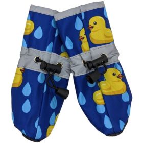 Fashion Pet Rubber Ducky Dog Rainboots Royal Blue (Option 1: Medium)