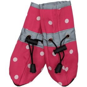 Fashion Pet Polka Dog Dog Rainboots Pink (Option 1: X-Small)