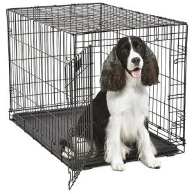 MidWest Contour Wire Dog Crate Single Door (Option 2: 1 count, Option 1: Intermediate)