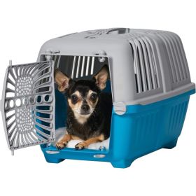 MidWest Spree Plastic Door Travel Carrier Blue Pet Kennel (Option 2: 1 count, Option 1: X-Small)