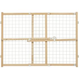 MidWest Wire Mesh Wood Presuure Mount Pet Safety Gate (Option 2: 1 count, Option 1: 24" tall)