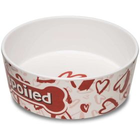 Loving Pets Dolce Moderno Bowl Spoiled Red Heart Design (Option 2: 1 count, Option 1: Small)