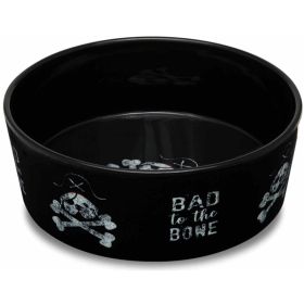 Loving Pets Dolce Moderno Bowl Bad to the Bone Design (Option 2: 1 count, Option 1: Small)