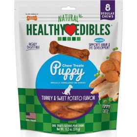 Nylabone Healthy Edibles DHA Omega-3 Puppy (Option 2: Regular (8 count), Option 1: Turkey & Sweet Potato Flavor)