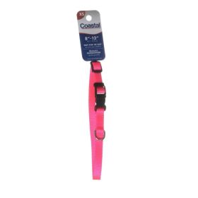 Tuff Collar Nylon Adjustable Collar (Option 2: 8"-12" Long x 3/8" Wide, Option 1: Neon Pink)