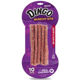 Dingo Muchy Stix Chicken & Munchy Rawhide Chew (Option 1: 10 Pack)