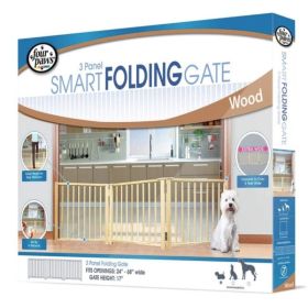 Four Paws Free Standing Gate for Small Pets (Option 1: 3 Panel (For openings 24"-64" Wide))