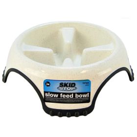 JW Pet Skid Stop Slow Feed Bowl (Option 2: 10.5" Wide x 3" High (5 cups), Option 1: Large)