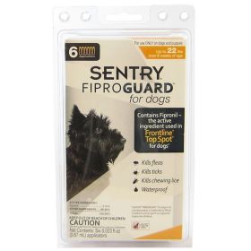 Sentry FiproGuard for Dogs (Option 1: Dogs up to 22 lbs (6 Doses))