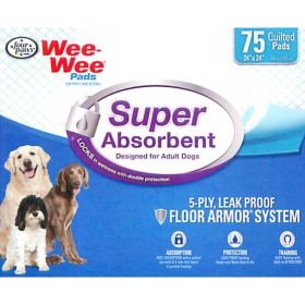 Four Paws Wee Wee Pads (Option 2: 75 Pack, Option 1: Super Absorbent)