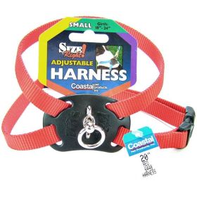 Coastal Pet Size Right Nylon Adjustable Harness (Option 2: Small, Option 1: Red)