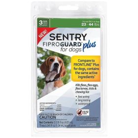 Sentry Fiproguard Plus IGR for Dogs & Puppies (Option 2: 3 Applications, Option 1: Medium)