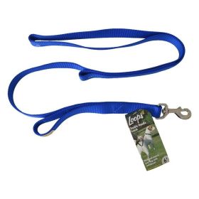 Loops 2 Double Nylon Handle Leash (Option 2: 6" Long x 1" Wide, Option 1: Blue)