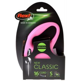 Flexi New Classic Retractable Cord Leash (Option 2: Small, Option 1: Pink)