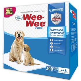 Four Paws Wee Wee Pads Original (Option 2: Box (22" Long x 23" Wide), Option 1: 200 Pack)