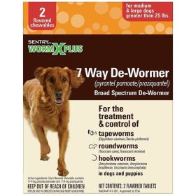 Sentry Worm X Plus (Option 2: 2 Count, Option 1: Large Dogs)