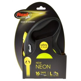 Flexi New Neon Retractable Tape Leash (Option 2: 16' Tape (Pets up to 110 lbs), Option 1: Large)