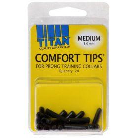 Titan Comfort Tips for Prong Training Collars (Option 2: 20 Count, Option 1: Medium (3.0 mm))