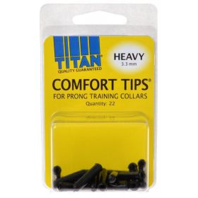 Titan Comfort Tips for Prong Training Collars (Option 2: 22 Count, Option 1: Heavy (3.3 mm))