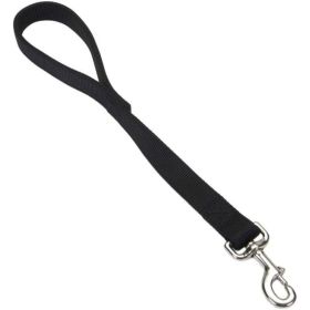 Coastal Pet Traffic Dog Leash Black (Option 1: 18" Long x 1" Wide)