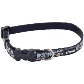 Li'L Pals Reflective Collar (Option 2: 8-12"L x 3/8"W, Option 1: Teal and Orange Paws)