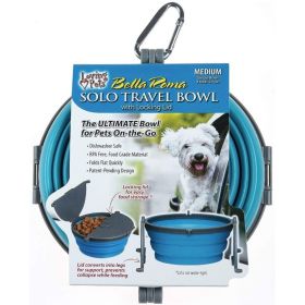 Loving Pets Bella Roma Blue Travel Bowl (Option 2: Medium, Option 1: 1 count)