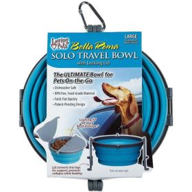 Loving Pets Bella Roma Blue Travel Bowl (Option 2: Large, Option 1: 1 count)